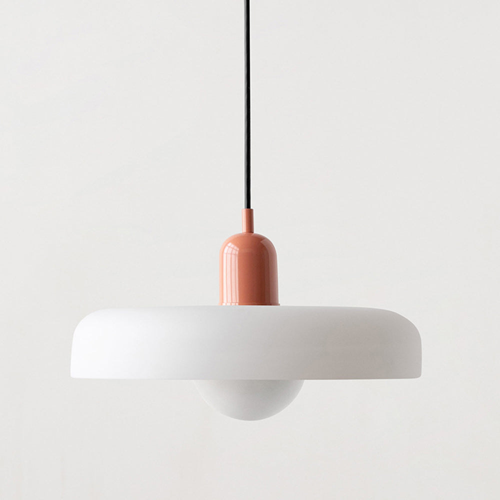 KiraGlass Geometric Bauhaus Pendant Light In Colored Glass