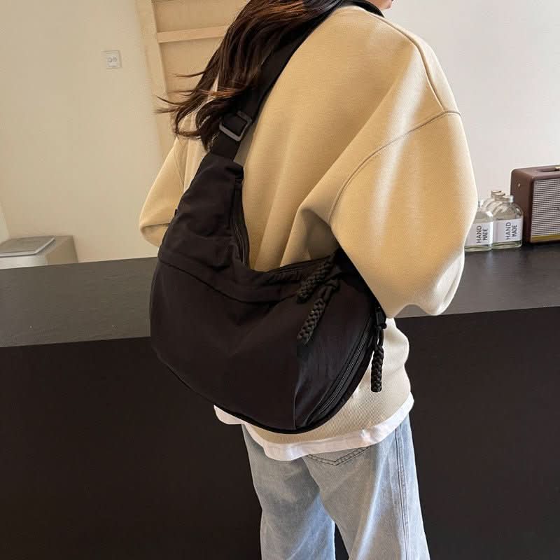 Everyday Nylon Shoulder Bag — Organized interior, lightweight water-repellent finish
