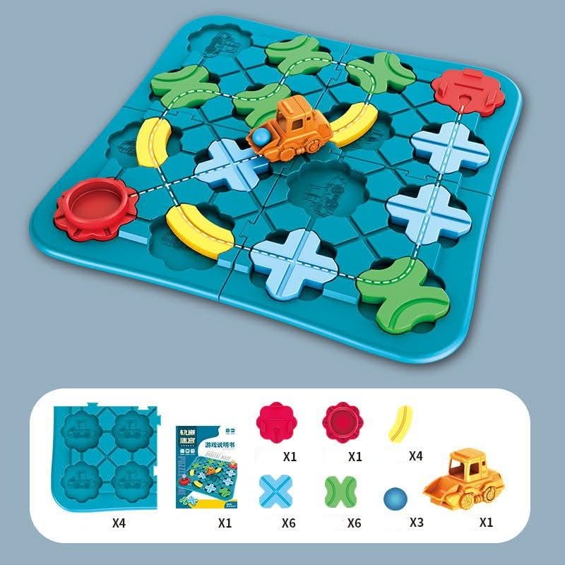TrackMaster magnetiskt trätågset — kompakt spårlayout på 38 × 38 cm