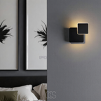Double Cube Wall Lamp With Interlocking Cubes For Warm Ambient Glow