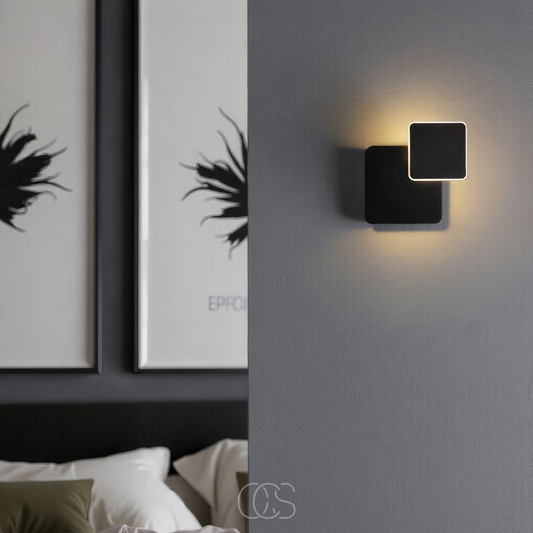 Double Cube Wall Lamp With Interlocking Cubes For Warm Ambient Glow