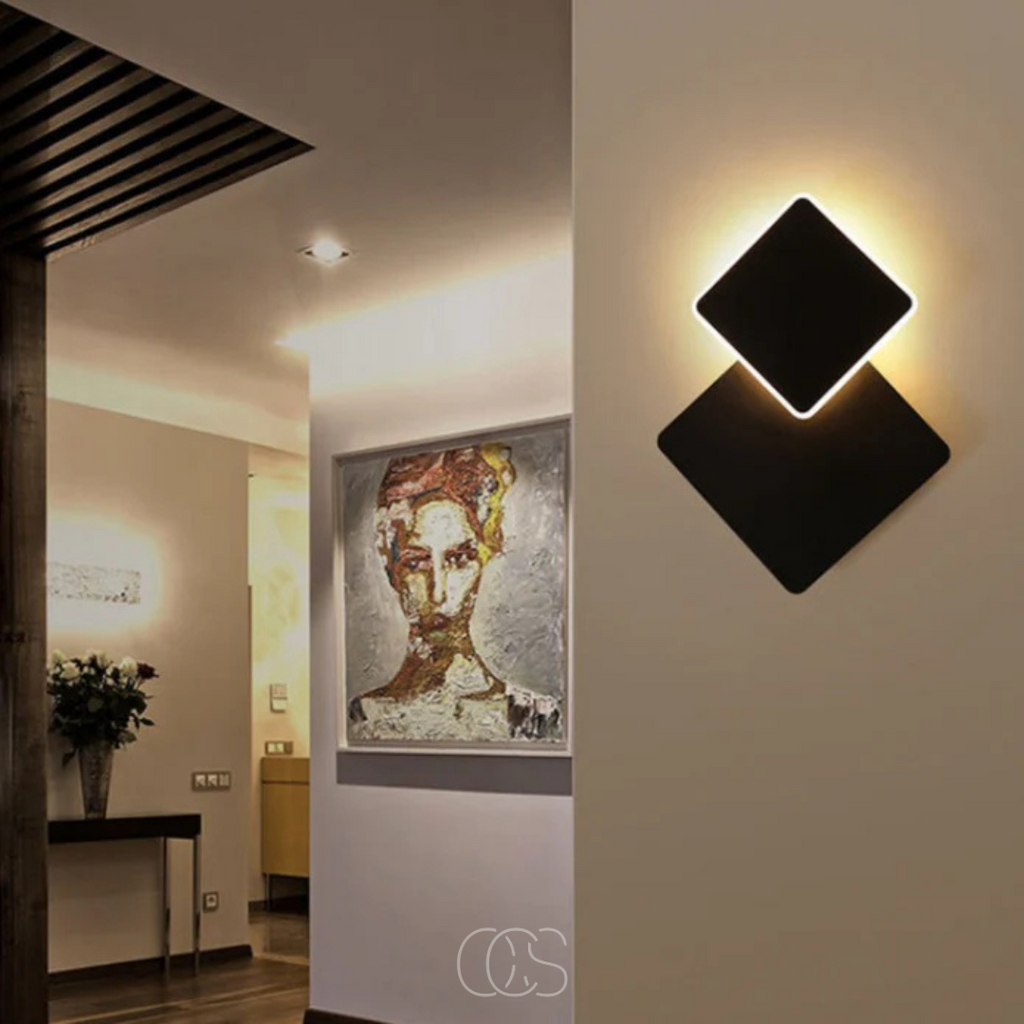 Double Cube Wall Lamp With Interlocking Cubes For Warm Ambient Glow