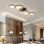 Contemporary Ceiling Lamp With LED Rings For Modern Ambience