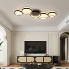 Contemporary Ceiling Lamp With LED Rings For Modern Ambience