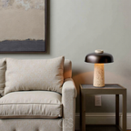 Table Lamp With Stone Finish For Modern Home Decor And Ambience