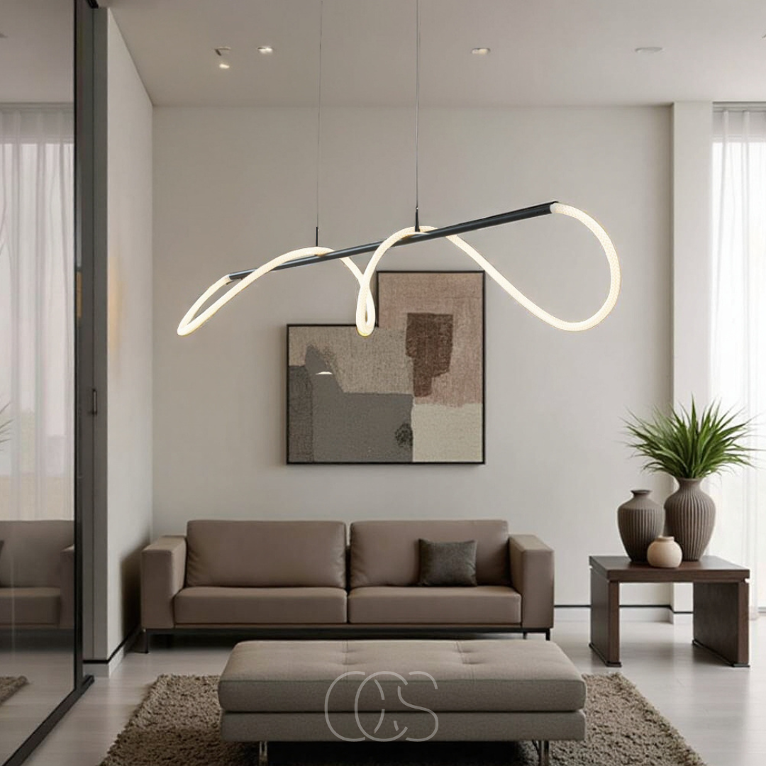 LED Tube Pendant Light With Contemporary Look For Dining Areas