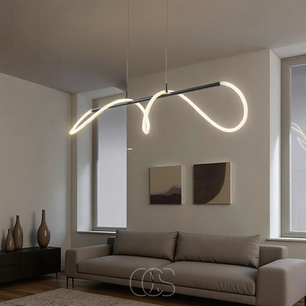 LED Tube Pendant Light With Contemporary Look For Dining Areas