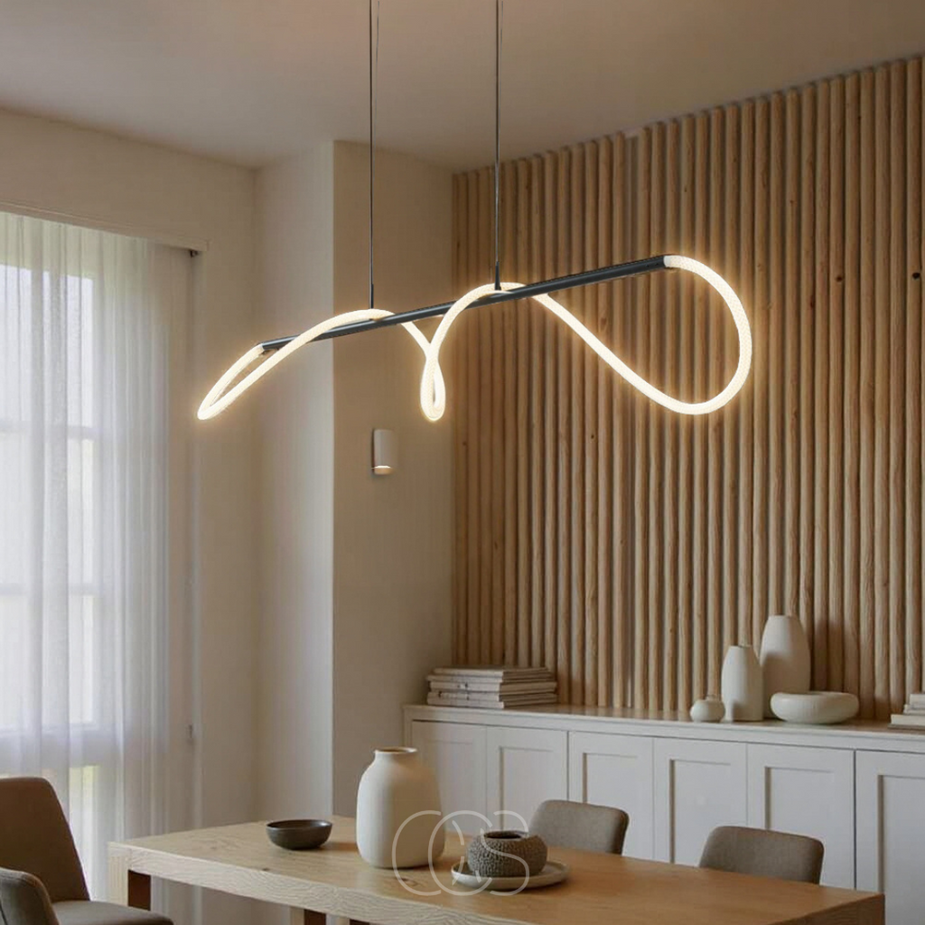 LED Tube Pendant Light With Contemporary Look For Dining Areas