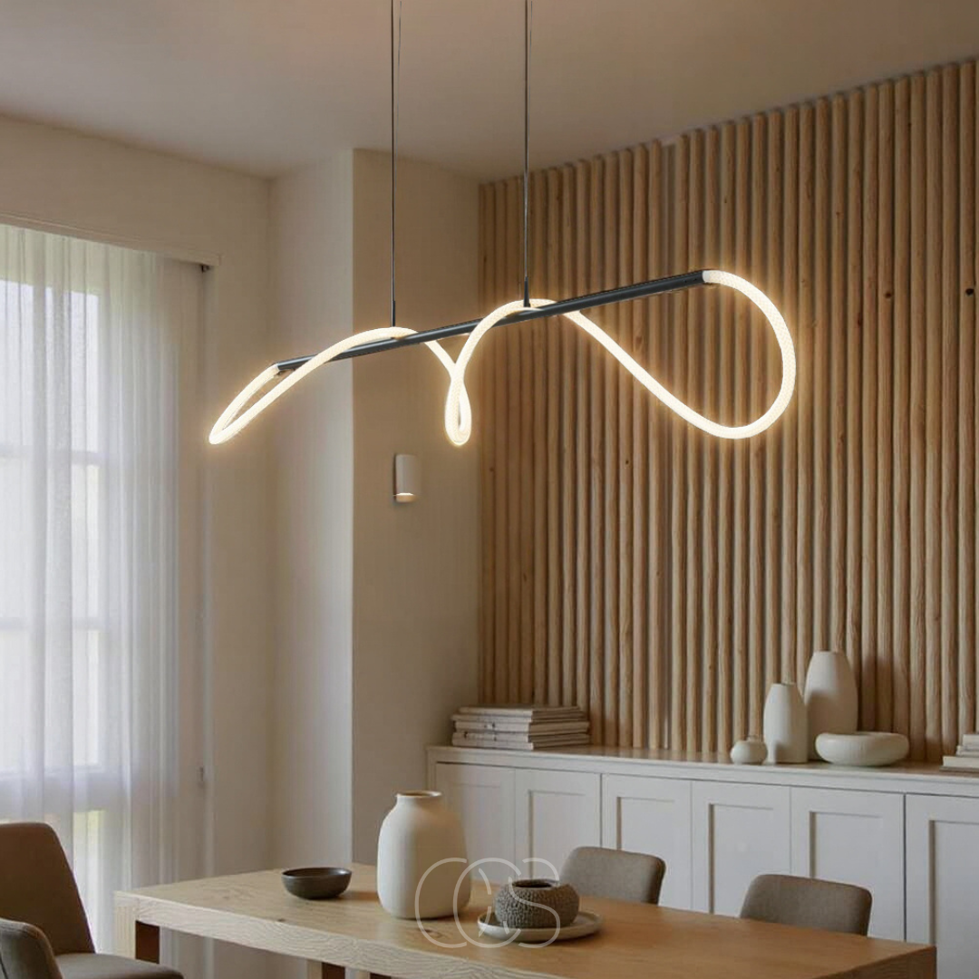 LED Tube Pendant Light With Contemporary Look For Dining Areas