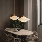 Elegant Perle Brass And Glass Pendant Light For Living Rooms