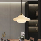 Elegant Perle Brass And Glass Pendant Light For Living Rooms