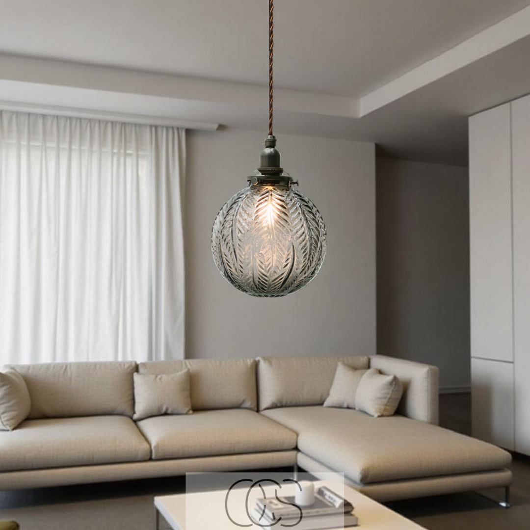 Smoke Color Glass Pendant Lamp For Ambient Lighting