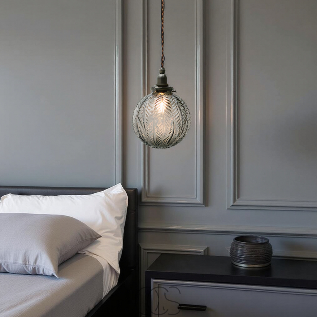 Smoke Color Glass Pendant Lamp For Ambient Lighting