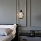 Smoke Color Glass Pendant Lamp For Ambient Lighting