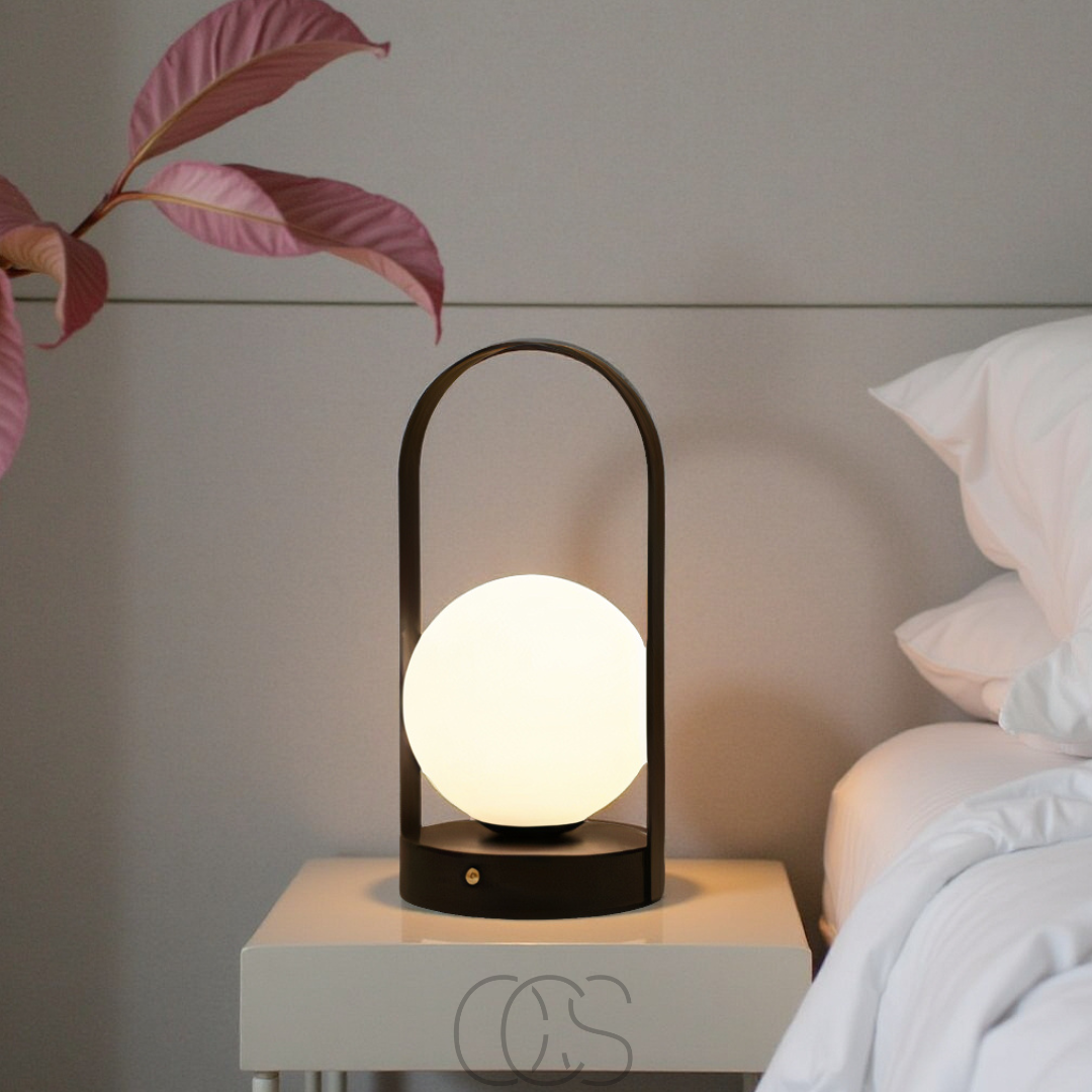 Table Lamp Spherical With Wireless LED Illumination For Night Use