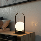 Table Lamp Spherical With Wireless LED Illumination For Night Use