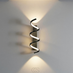 Spiral LED Wall Light, Dimmable, Warm Ambient Accent Lamp