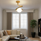 Luxurious Spiral Ceiling Lamp With Ball Glass Globe