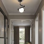 Luxurious Spiral Ceiling Lamp With Ball Glass Globe