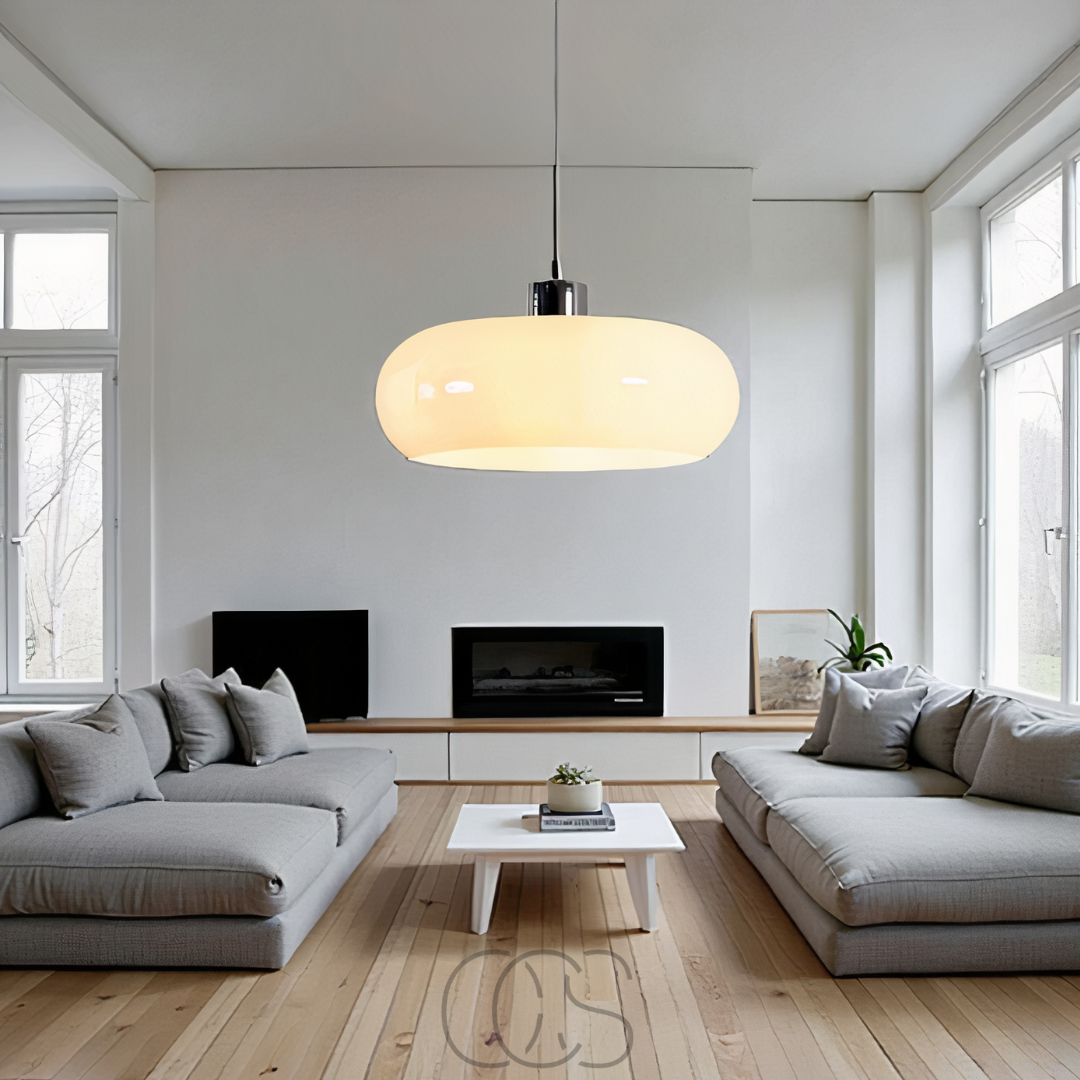 Mouth-Blown Glass Pendant Lamp With Nordic Retro Charm