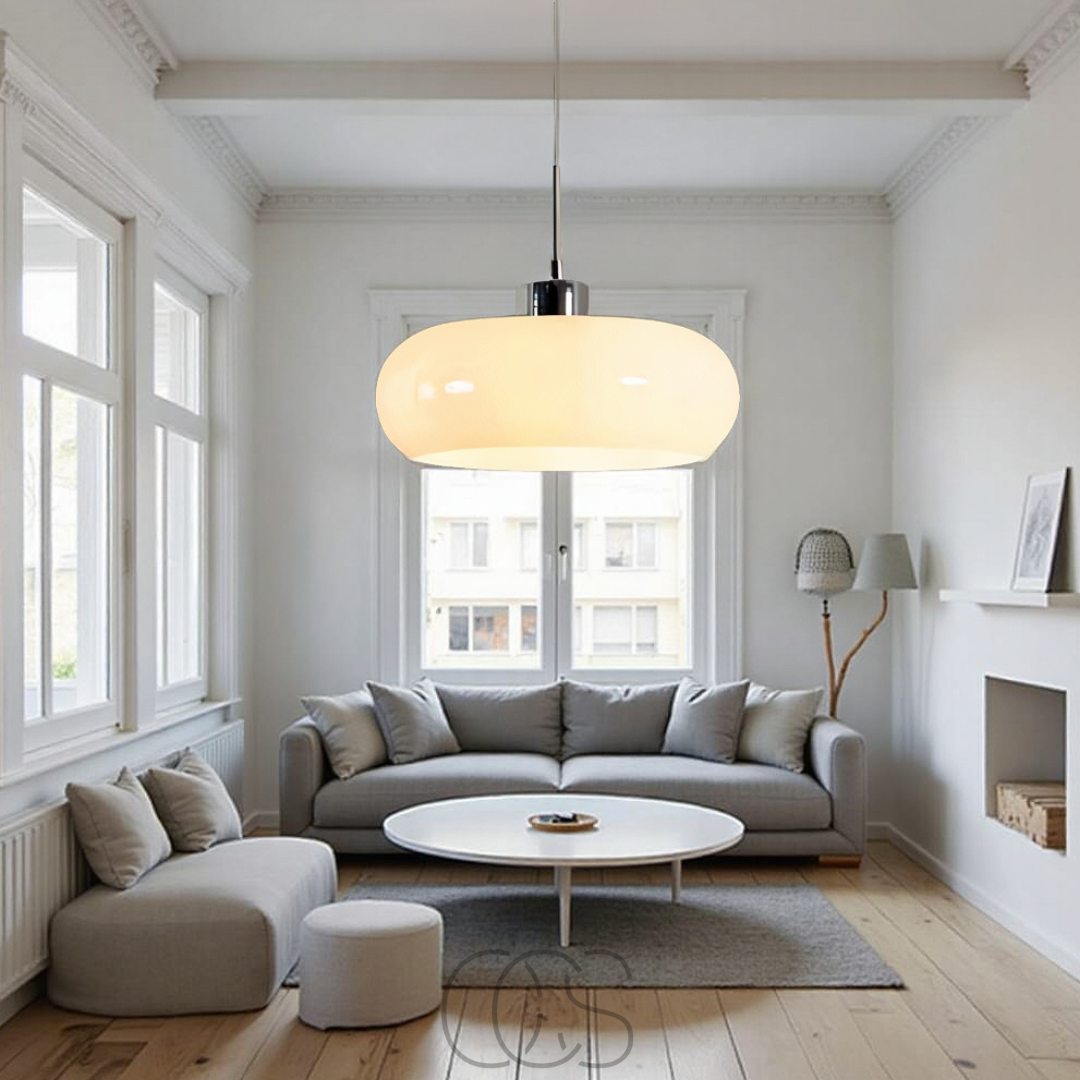 Mouth-Blown Glass Pendant Lamp With Nordic Retro Charm