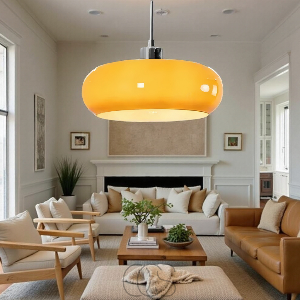 Mouth-Blown Glass Pendant Lamp With Nordic Retro Charm
