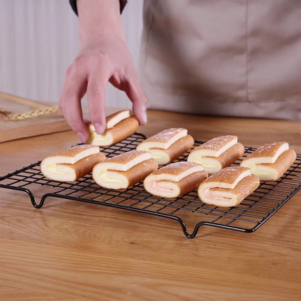 PrimeGrid Rejilla de enfriamiento de acero inoxidable — Estructura elevada de alambre para horno y parrilla, flujo de aire superior