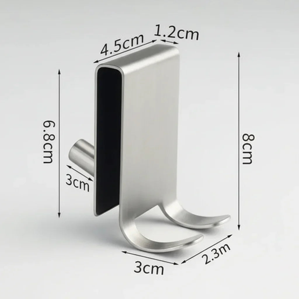 Stainless Shower Hooks for Frameless Glass Doors - Euroselle
