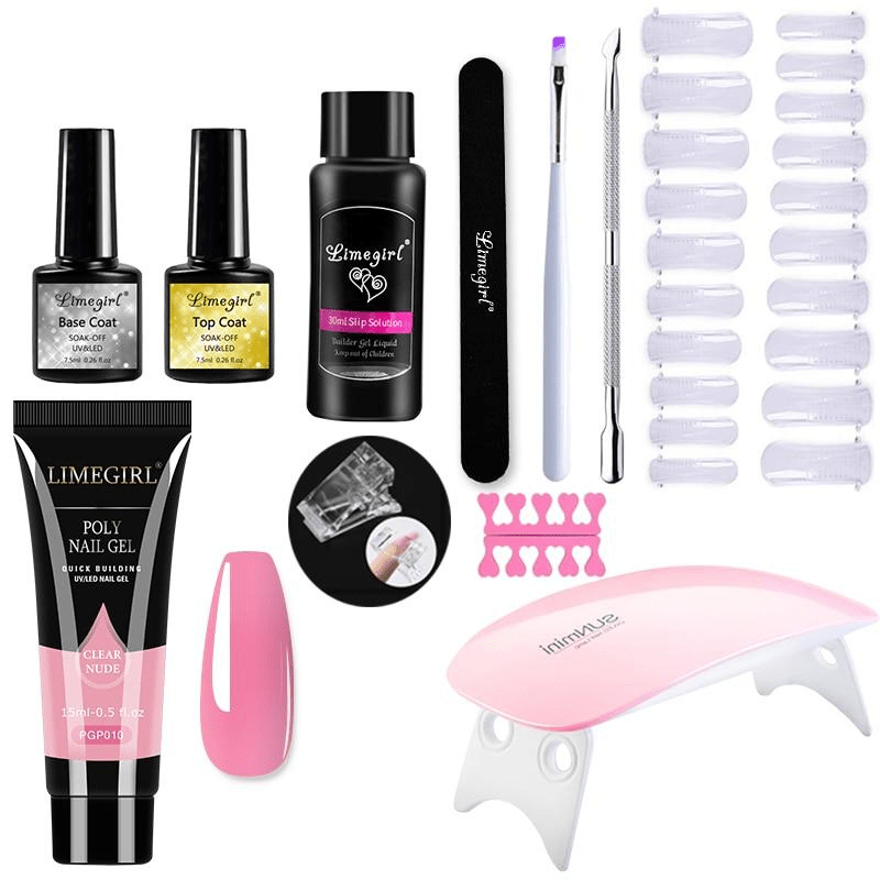 Kit de unhas com lâmpada UV NovaGlam — conjunto completo de verniz para fazer em casa