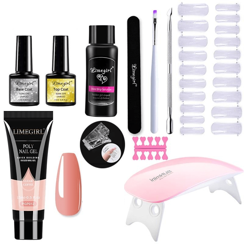 Kit de unhas com lâmpada UV NovaGlam — conjunto completo de verniz para fazer em casa