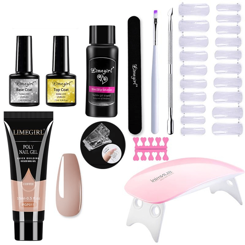 Kit de unhas com lâmpada UV NovaGlam — conjunto completo de verniz para fazer em casa