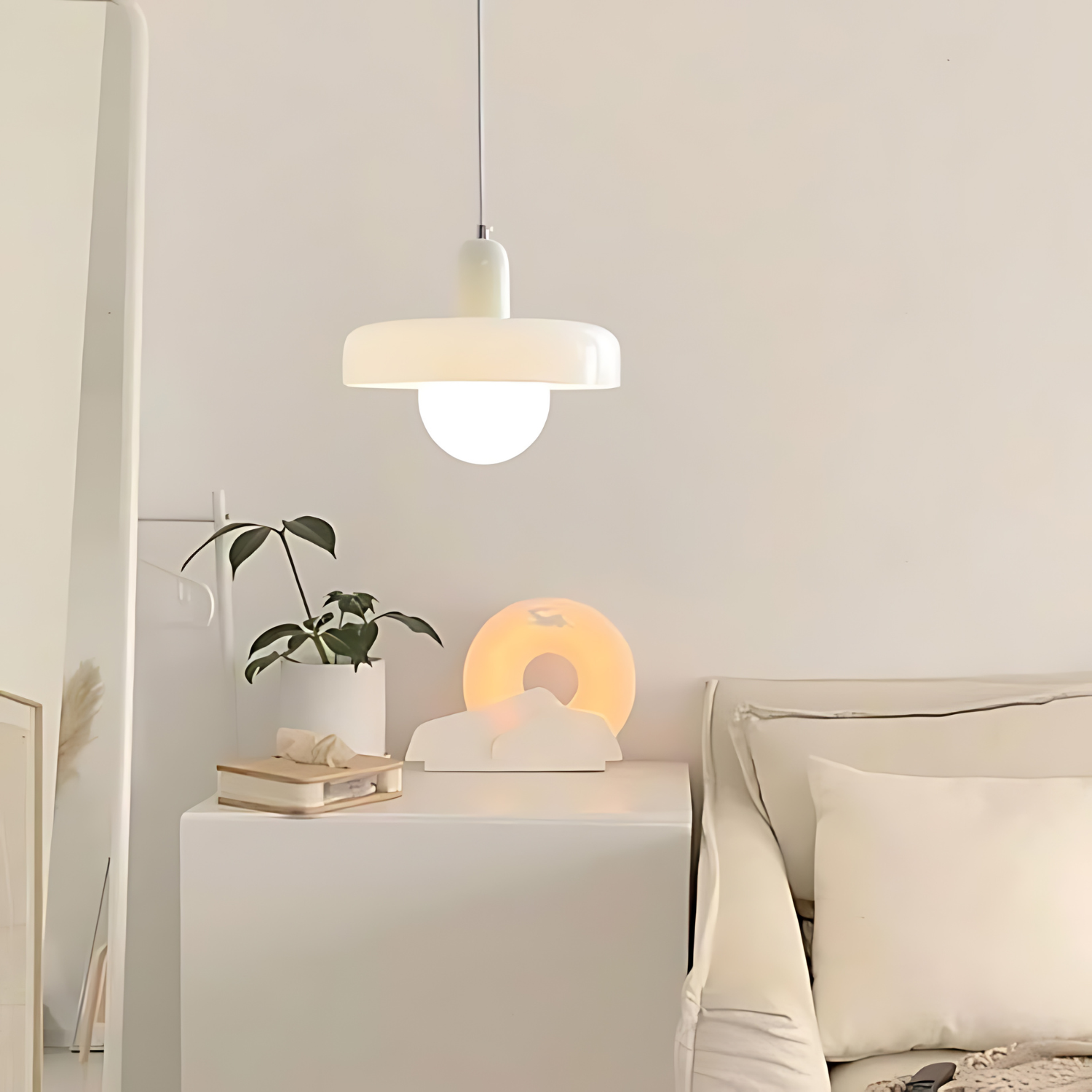 Valora | Opal Halo Pendant Ceiling Light in Minimalist Modern Style