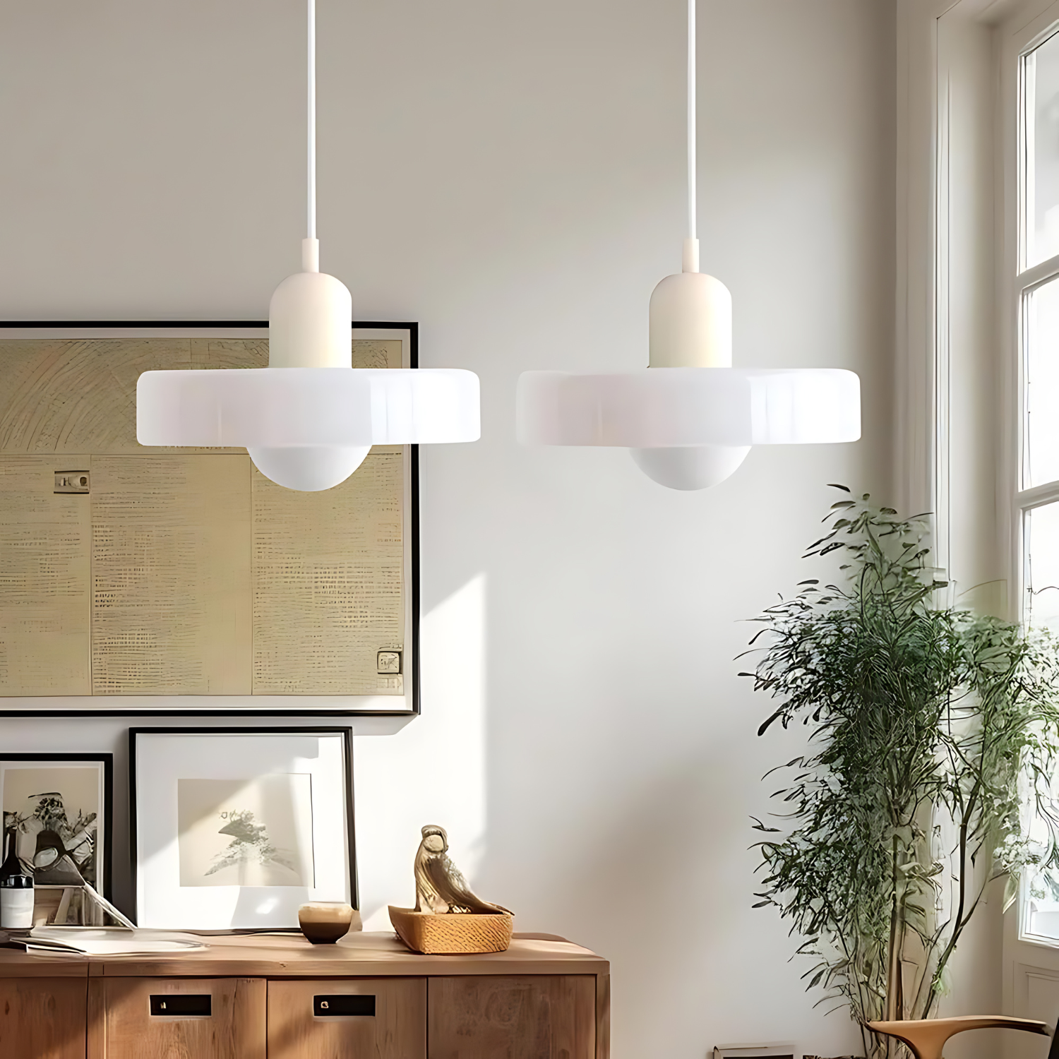 Valora | Opal Halo Pendant Ceiling Light in Minimalist Modern Style