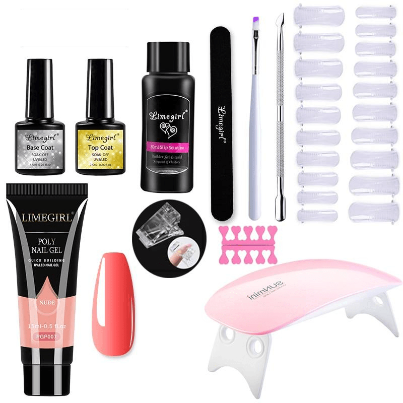 Kit de unhas com lâmpada UV NovaGlam — conjunto completo de verniz para fazer em casa