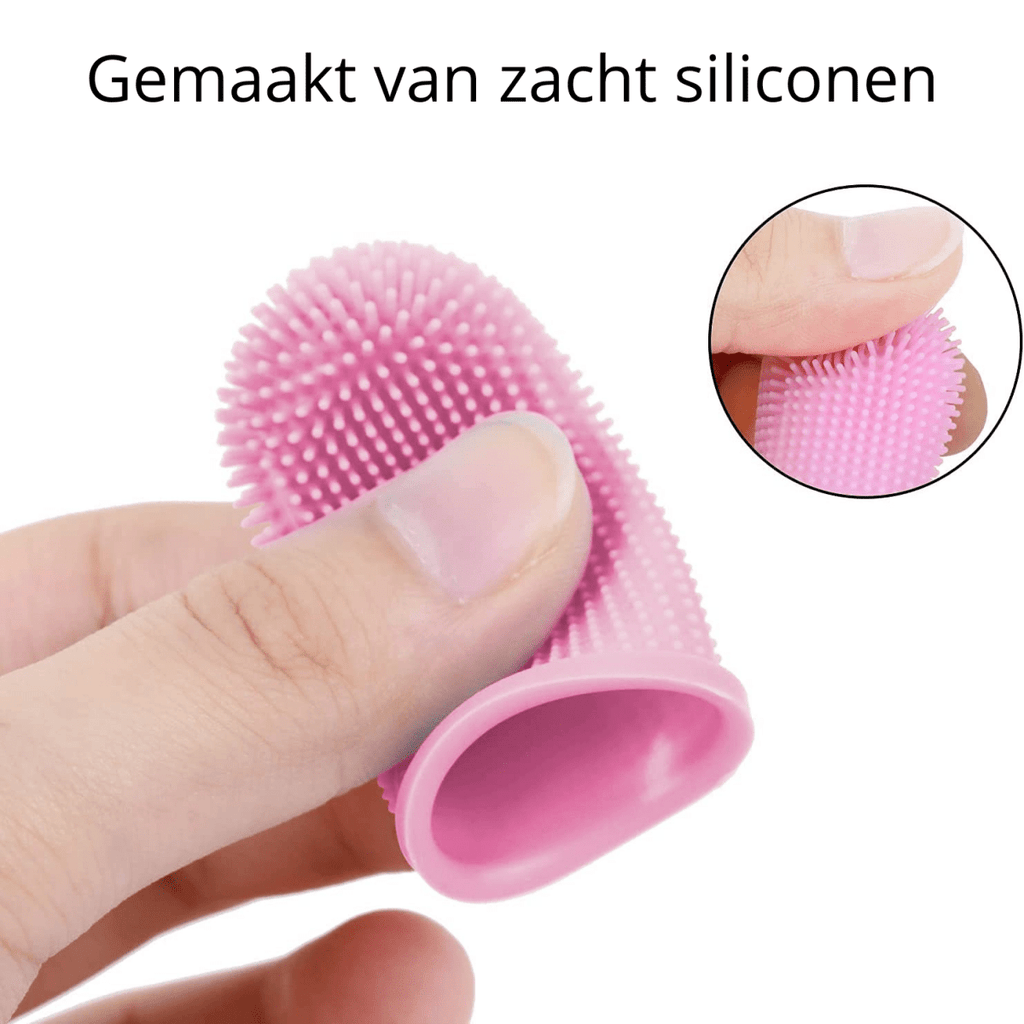 Escova de dentes de silicone para dedo NovaPaw 360 — Bainha ajustável para cães