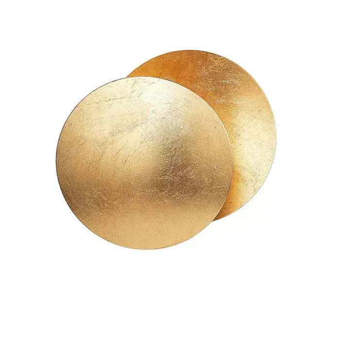 LED Metal Circle Shadow Wall Sconce — 8-10 in Sculptural Halo Light