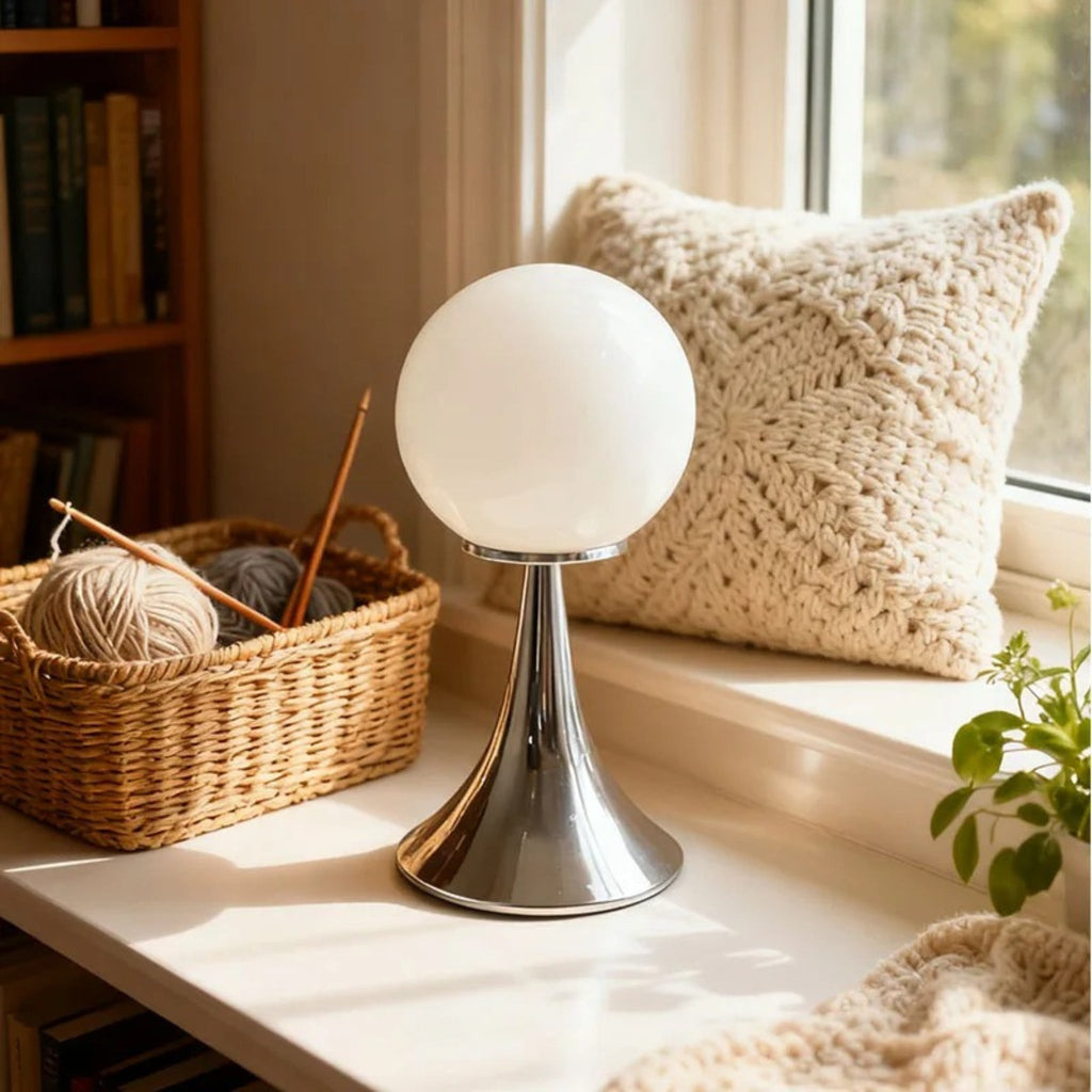 Glass Table Lamp - Dimmable LED, Modern Nordic Design for Living Room | Euroselle