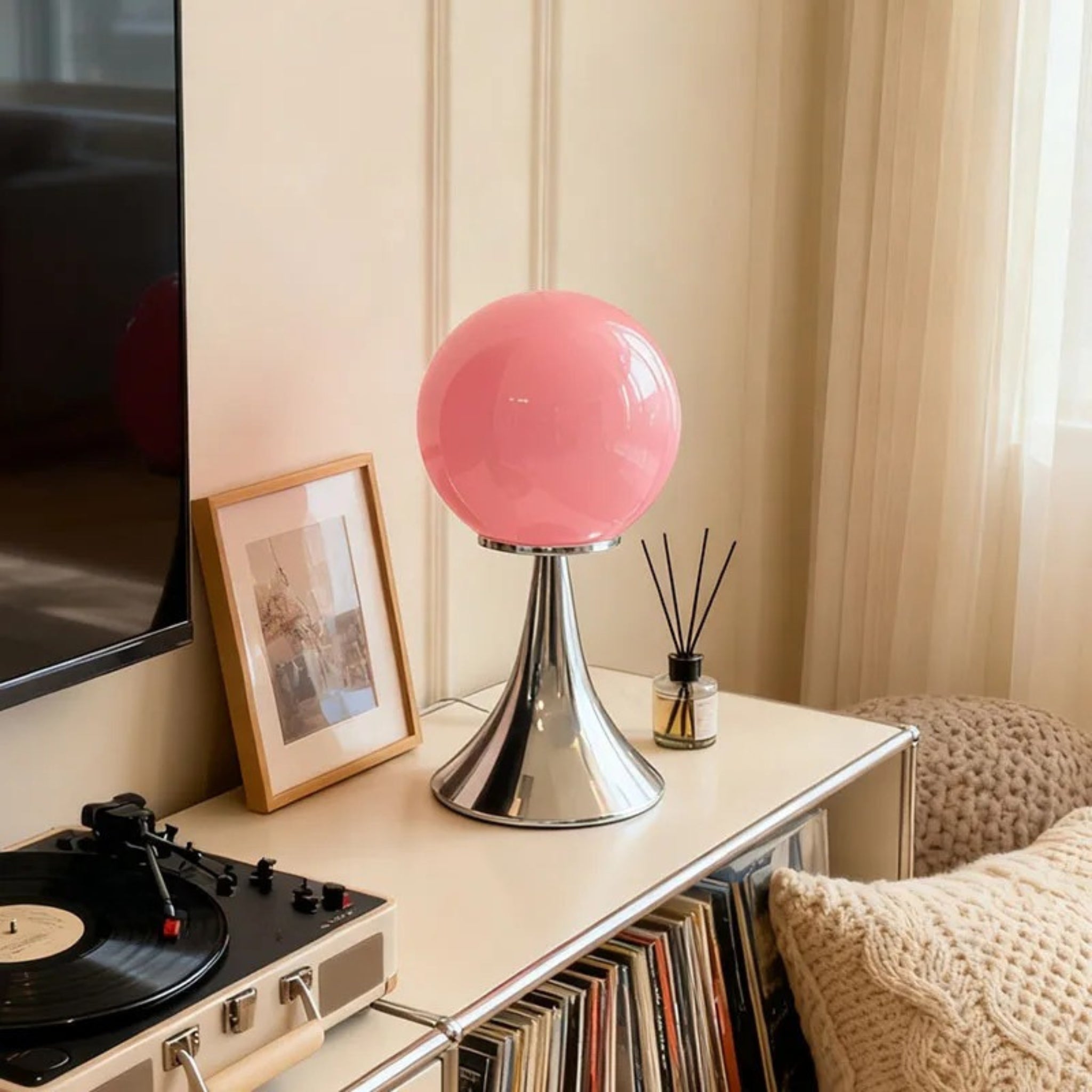 Glass Table Lamp - Dimmable LED, Modern Nordic Design for Living Room | Euroselle