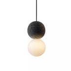 Vellon Geometric Pendant Light In Volcanic Stone Opal