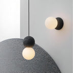 Orillo Pendant Light Geometric Zement Volcanic Stone Opal