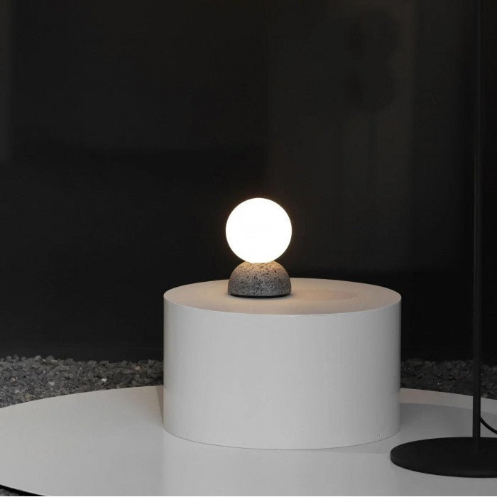 Orillo Pendant Light Geometric Zement Volcanic Stone Opal
