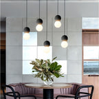 Orillo Pendant Light Geometric Zement Volcanic Stone Opal