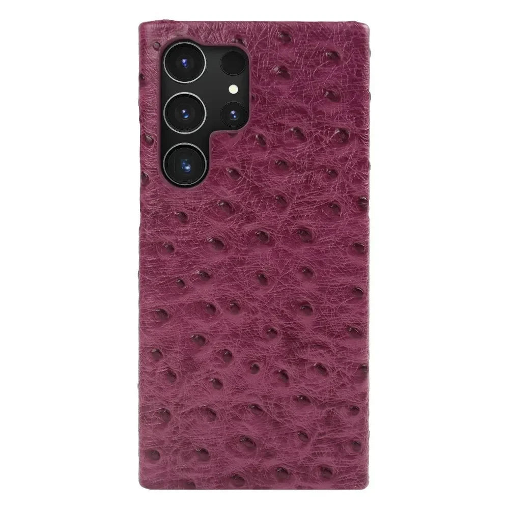 Texturované kožené pouzdro Samsung — nárazuvzdorné, zvýšené okraje, S22-S26/Note 20