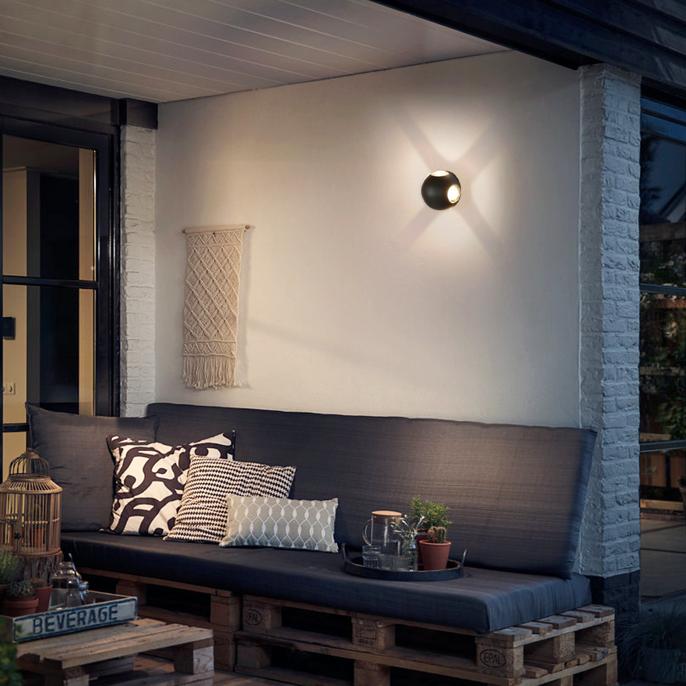 Outdoor Wall Lamp Metal LED Waterproof Exterior Porch and Patio Lighting Fixture | Euroselle