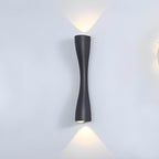 Auf- und Abwärts Wandleuchte Wandmontierte COB LED Aluminium Glas Leuchte | Euroselle
