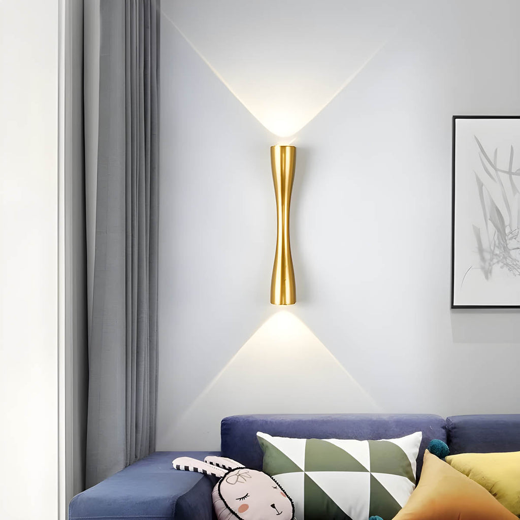 Auf- und Abwärts Wandleuchte Wandmontierte COB LED Aluminium Glas Leuchte | Euroselle
