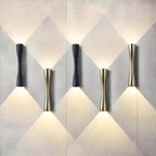 Auf- und Abwärts Wandleuchte Wandmontierte COB LED Aluminium Glas Leuchte | Euroselle