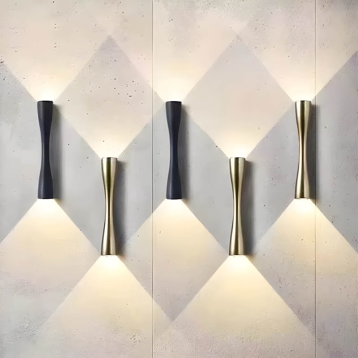 Auf- und Abwärts Wandleuchte Wandmontierte COB LED Aluminium Glas Leuchte | Euroselle