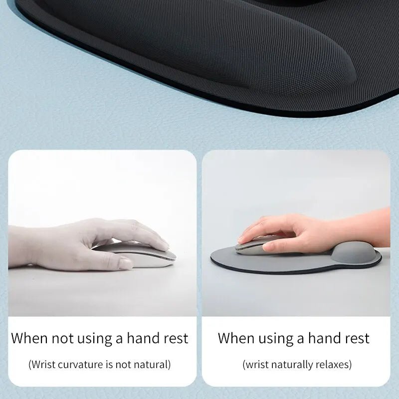 Covoraș ergonomic pentru mouse ErgoEase — suport gros pentru încheietură din EVA, bază antiderapantă
