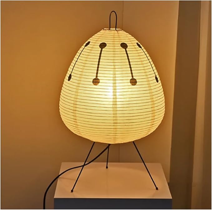 NovaLight-lämmin riisipaperinen pöytälamppu — retrohenkinen siluetti, pehmeä hehku